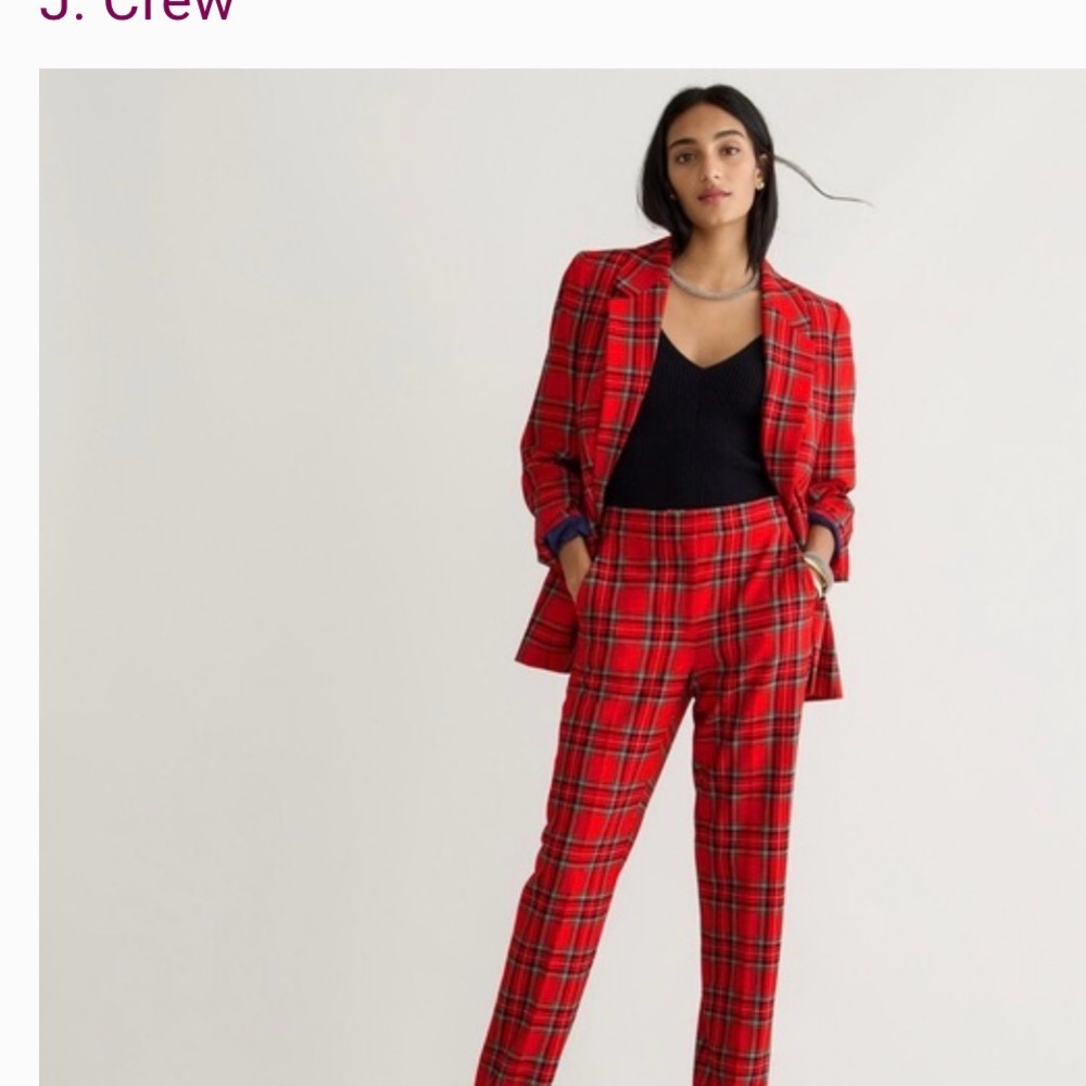 J. Crew Red Plaid Blazer